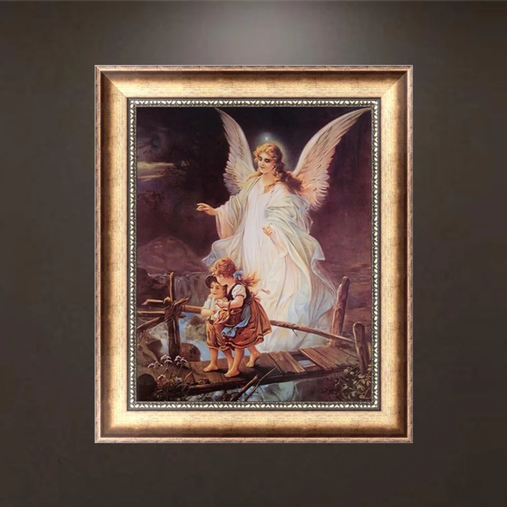 Алмазная вышивка 5D с ангелом хранителем сделай сам крестиком рукоделие домашний