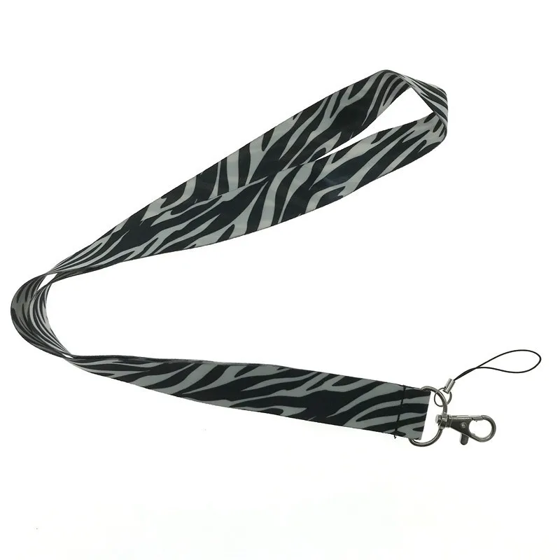 YUJUSER 5 Colors Zebra Striped Pattern Neck Strap Lanyards for Keys ID Card Gym Mobile Phone Straps USB Badge Holder Lanyard | Мобильные