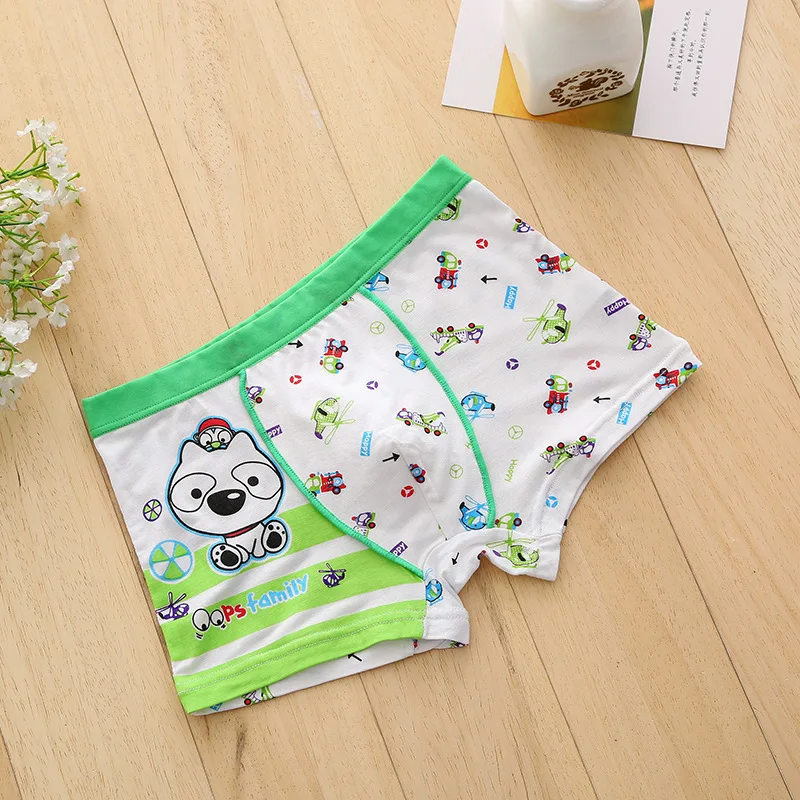 5 шт./лот нижнее белье для мальчиков мультфильм Щенок pattern трусики подходит от 1 до