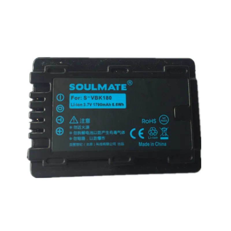 SOULMATE VW-VBK180 комплект литиевых батарей VW VBK180 цифровой Камера Батарея VWVBK180 для цифрового фотоаппарата Panasonic HC-V700MGK HC-V10GK HC-V100GK
