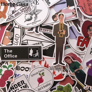 homegaga 46pcs the office dwight schrute diy 90s art print notebook phone laptop bicycle scrapbooking album decals sticker d1763 free global shipping