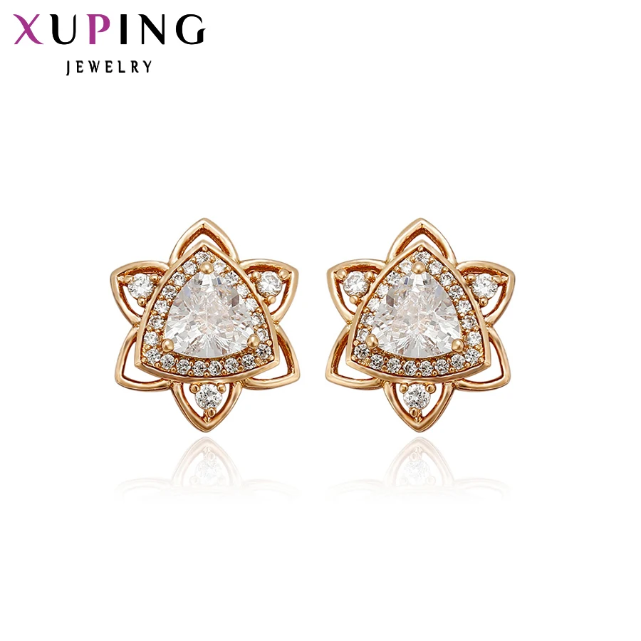 Xuping, роскошные серьги, дизайн, синтетический кубический цирконий, ювелирные изделия, свадебные серьги-гвоздики для подарков для женщин 91049