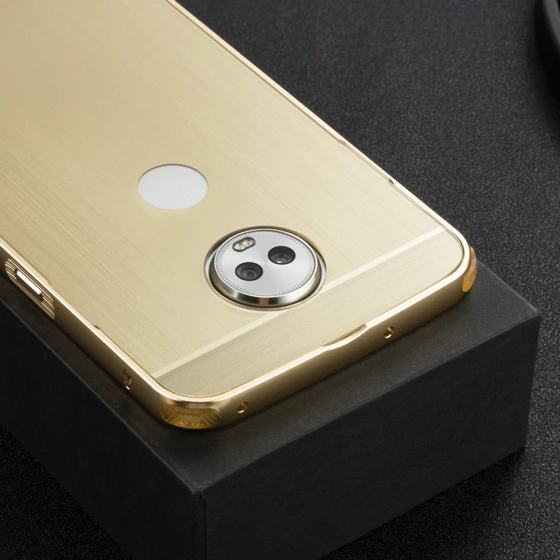 For Motorola Moto Z3 Play Case Aluminum Metal Bumper Brushed PC Hard Back Shockproof Skin Cover |