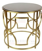 gold plated stainless steel small tea table