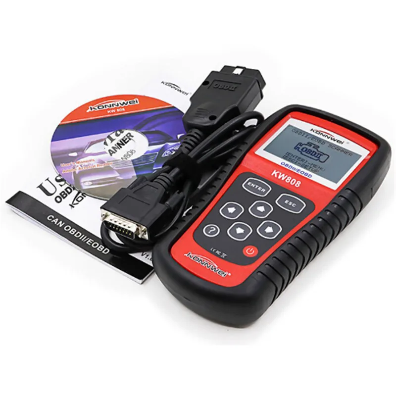 Kingslims Новый универсальный OBDII EOBD OBD2 сканер KW808 автомобильный Основной код