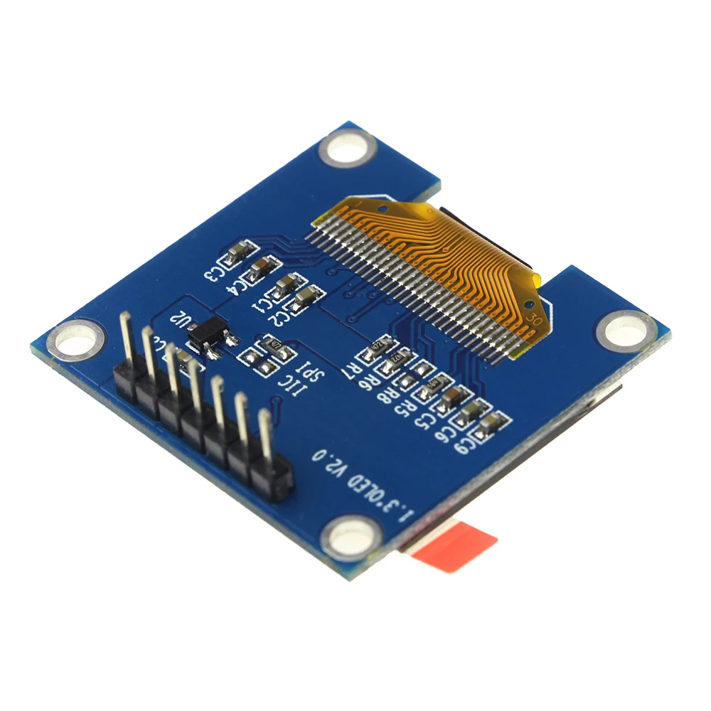 Новый 1 3 &quotO светодиодный модуль 128X64 3&quot разъем 7 pins SPI Связь белого цвета дюймов
