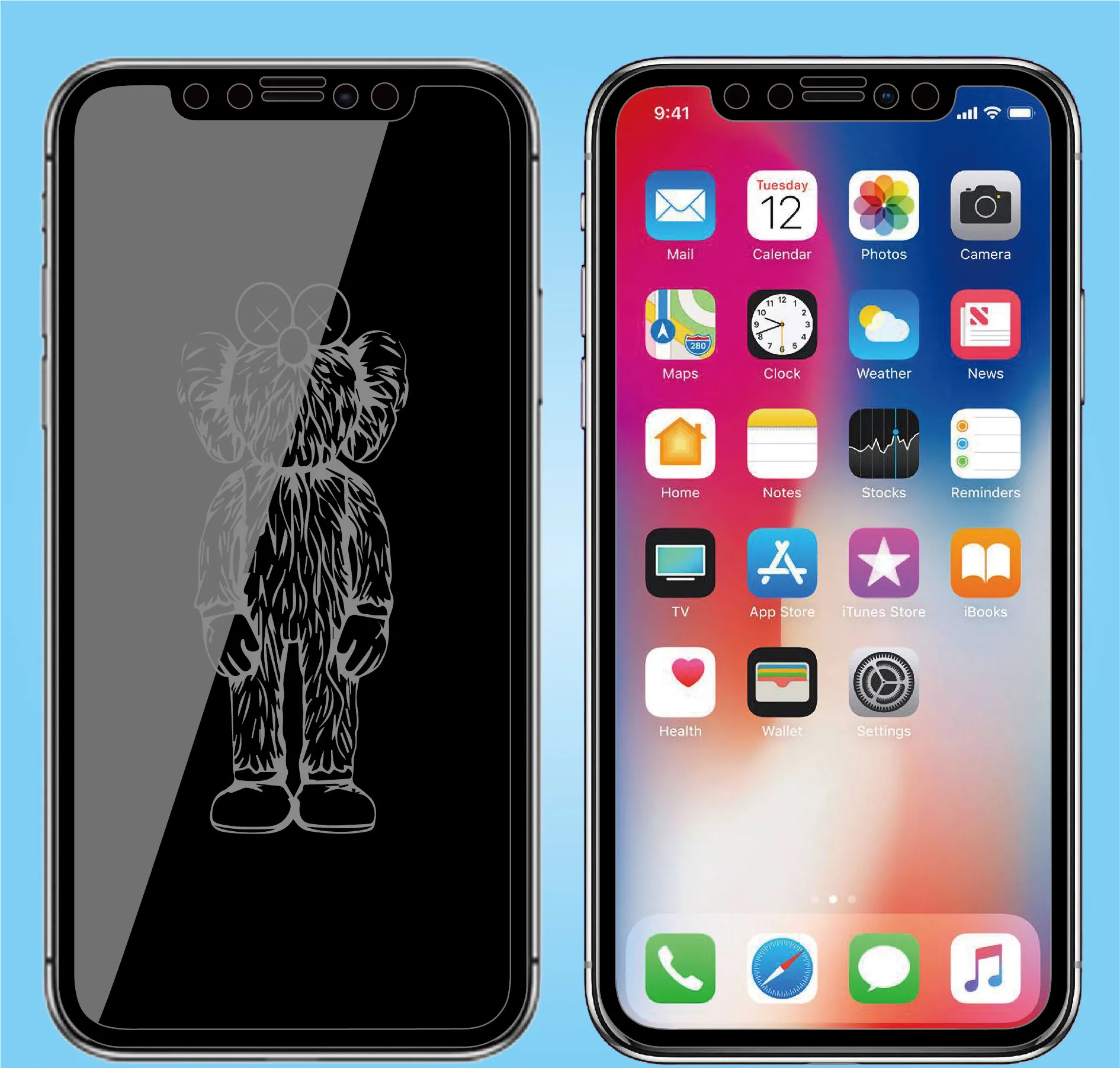 Сейлор Мун Улица Сезам 3D полный экран протектор Закаленное стекло для iPhone XR XS Max X 10