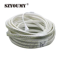 szyoumy smd 5730 220v led strip light 180 ledsm waterproof ip67 led tape ribbon light with eu power plug 50m lot