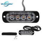 12V-24V Янтарный 4LED 12W автомобиль грузовик стробоскоп вспышка аварийное Предупреждение бар светильник боковой маркер грузовик бар желтый водонепроницаемый светильник