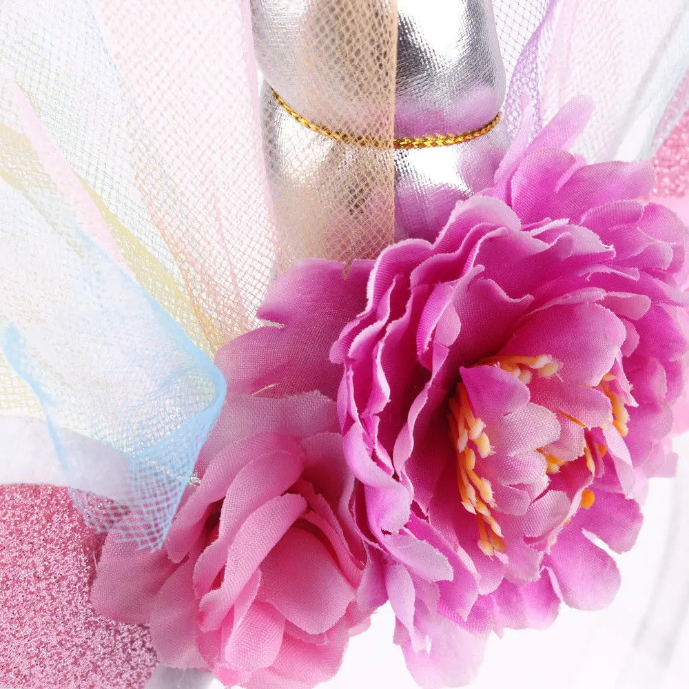 Новинка 2018 детский ободок с рогом единорога повязка на голову цветами и короной