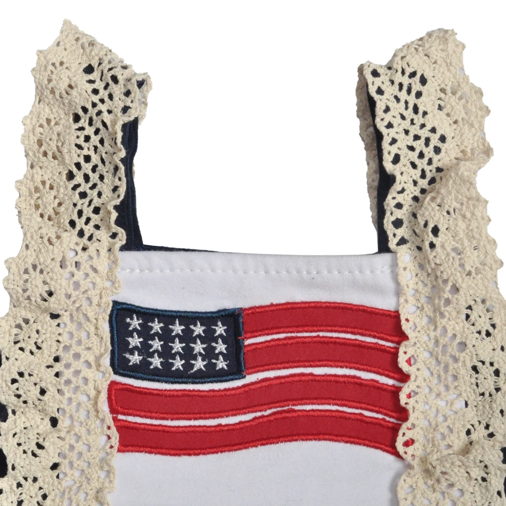 Children Sleeveless Knitted Cotton Dress Baby Girl Boutique Clothing Remake Lace LYQ805-174 | Детская одежда и обувь
