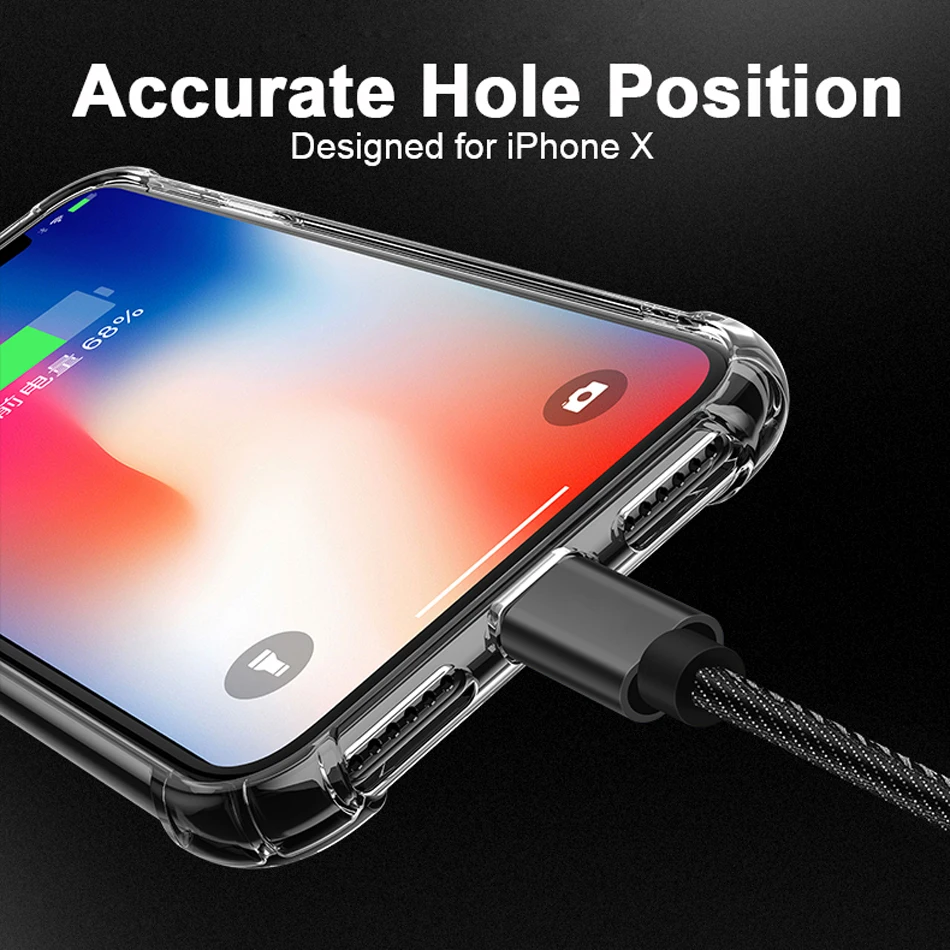 KOLPLER Airbag тонкий мягкий ТПУ прозрачный чехол для телефона Apple iphone X iPhone кристально