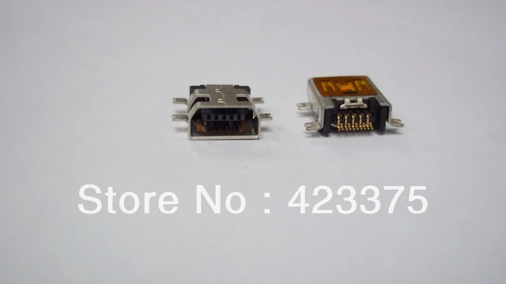 Бесплатная доставка Мини 10 Pin USB разъем мобильного зарядки с столбом 50 шт.|connector