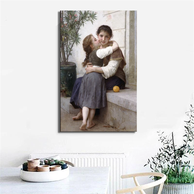 Французский эстетический художник William Adolphe Bouguereau маленький постер с принтом на