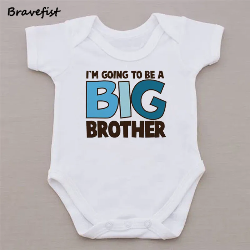Body con letras de Big Brother para reci&eacute;n nacido de 0 a 24 meses, ropa de manga corta para ni&ntilde;os y ni&ntilde;as, monos para ni&ntilde;os, trajes de cuello redondo, Mono-4
