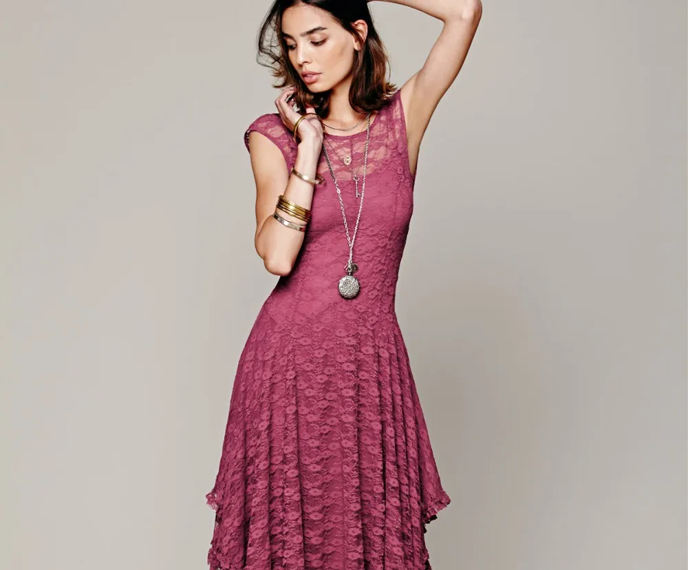 Лето 2017 г. Boho Раффлед обрезки Низкая V-Back Dress хиппи Стиль Асимметричный вышивка Sheer