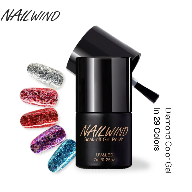 NAILWIND 7 мл Алмазная серия лак для ногтей Блестящий УФ гель маникюрный светодиодный