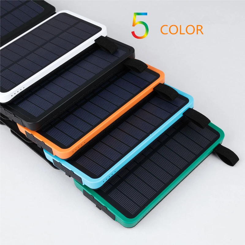 Складное 8 Вт солнечное зарядное устройство водонепроницаемый аккумулятор 20000