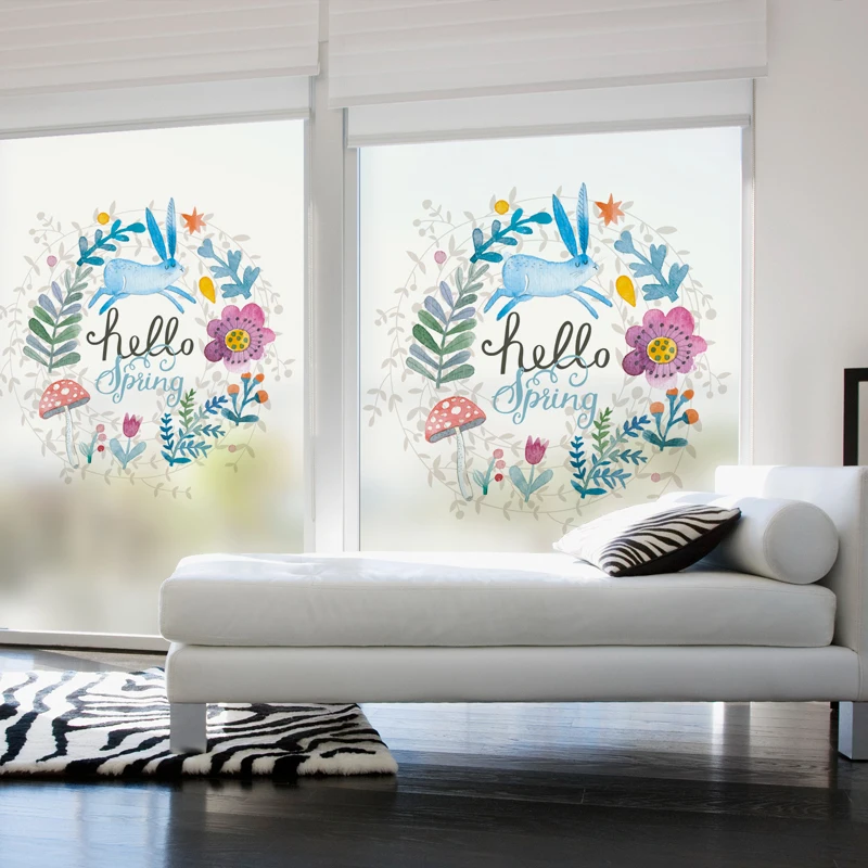 Статического цепляться витражная плёнка на стекла окна матового и непрозрачные