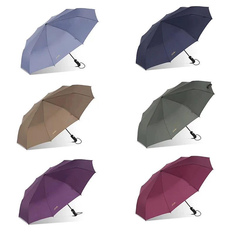 Автоматический ветрозащитный зонт для мужчин складной винтажный Зонт от дождя