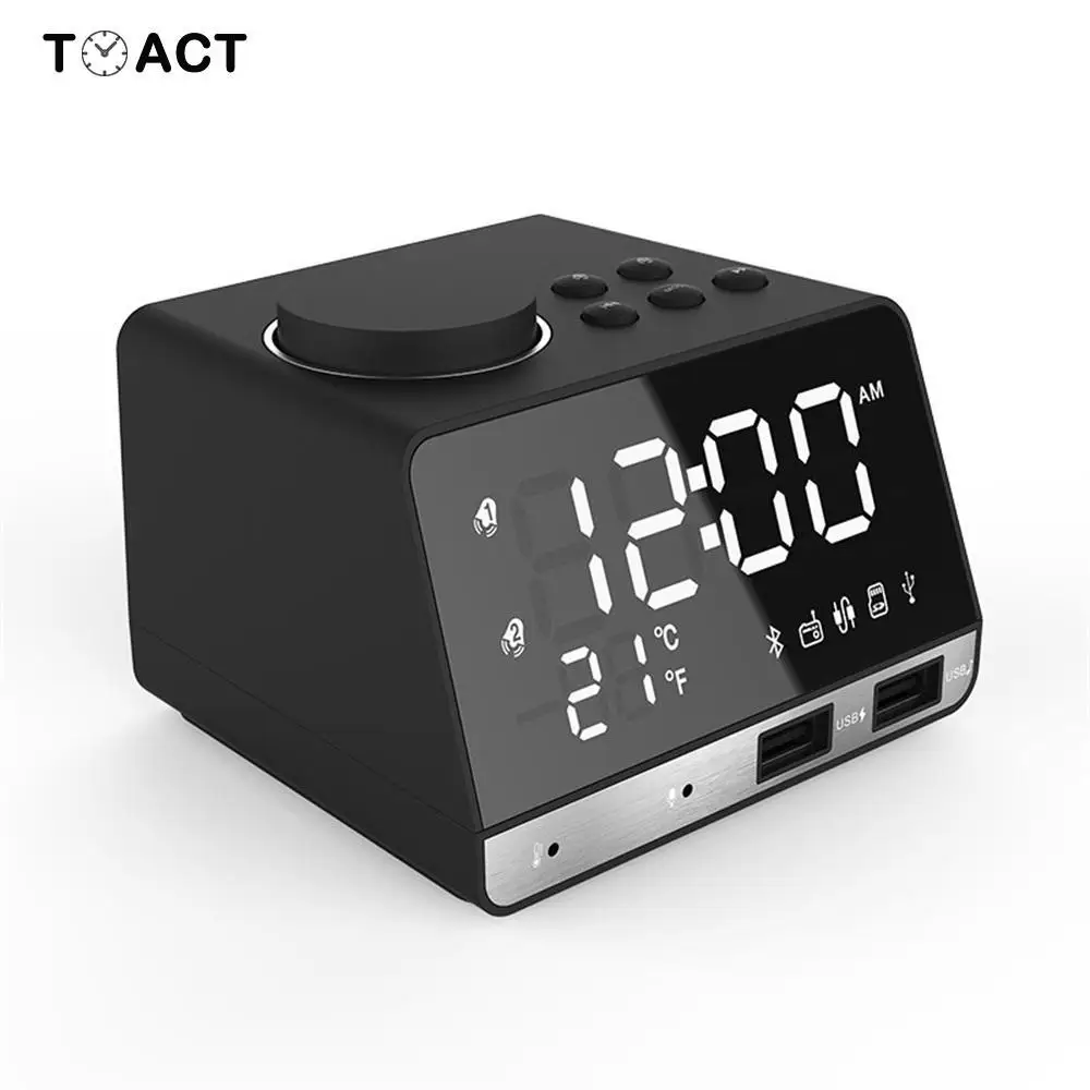 Цифровые будильники светодиодные Fm радио настольные часы Bluetooth динамик