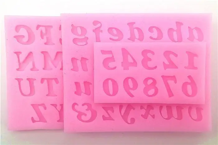 

500pcs/lot Number and Letter shape Silicone Mold Cake Decoration Fondant
