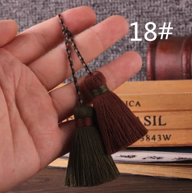 NO1-18-2 pairs(4PCS) DIY 2 пары(4 шт.) хлопок двойной кисточкой Подвески Украшения ручной работы аксессуары для изготовления ювелирных изделий - Цвет: NO1-18-2 pairs(4PCS)