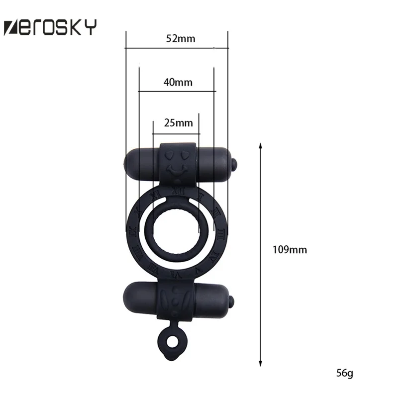 Zerosky Chastity Lock Male Prostate Massager Anal Penis Ring Silicone Vibrating Butt Plug Cock Sex Toys for Men | Красота и здоровье