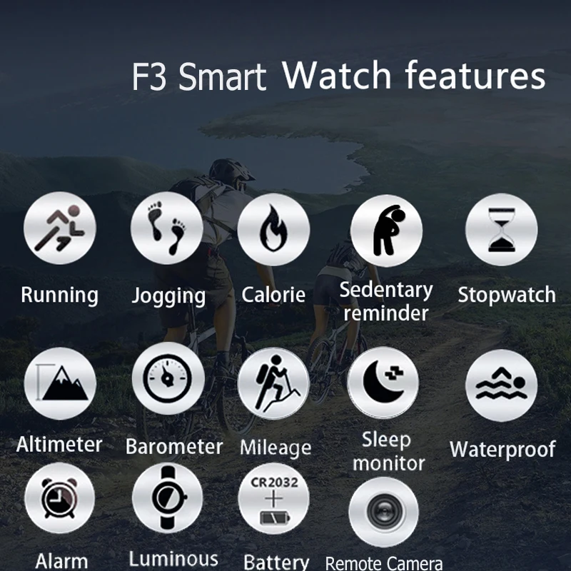 Время владельца F3 Bluetooth часы умные IP68 профессиональный водонепроницаемый фитнес