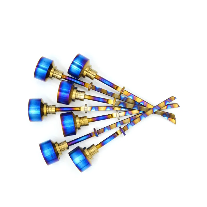 Domeless Titanium гвоздь Carb Cap Rainbow Ti dabber 14 мм 18 прямой меч carb колпачок для ножа Стиль Dab