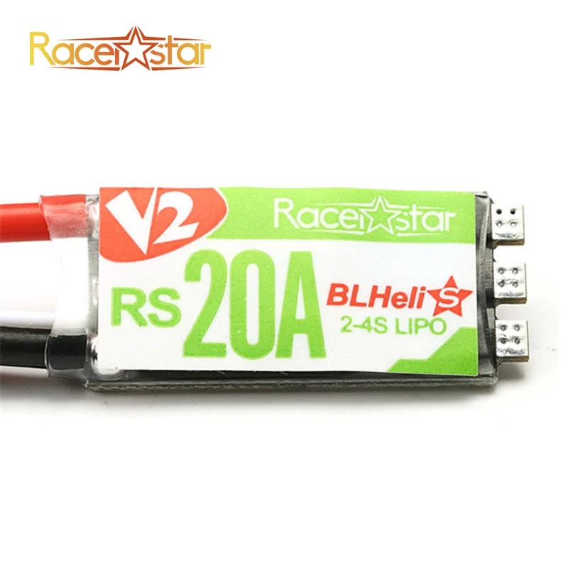 Racerstar RS20A V2 Новинка 20A Blheli_S OPTO 2 4S ESC поддержка Oneshot42 Multishot 16 5 Dshot600 для гоночных