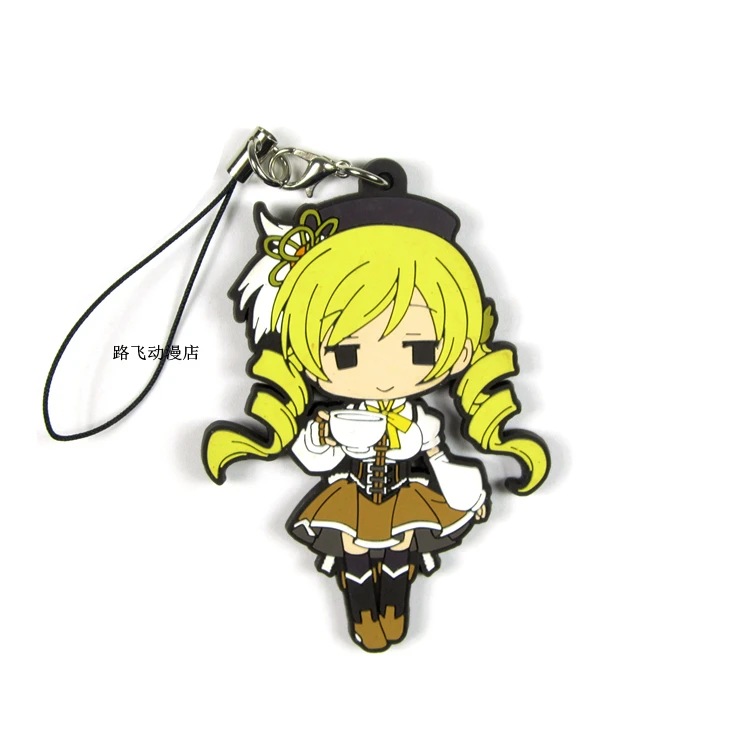 Фигурка аниме модель резиновый брелок кулон Puella Magi Madoka Magica Kaname Akemi Homura Sakura Kyouko