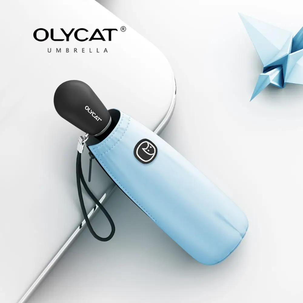 Цветной мини Зонт OLYCAT складной зонт от дождя и солнца с пятью отделениями для