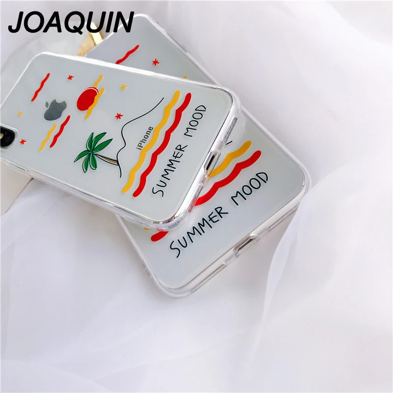 для чехла iPhone X Морской пляж закат CoCo прозрачный мягкий TPU чехлы для телефона 6 6s 7 8 7plus Летний стиль