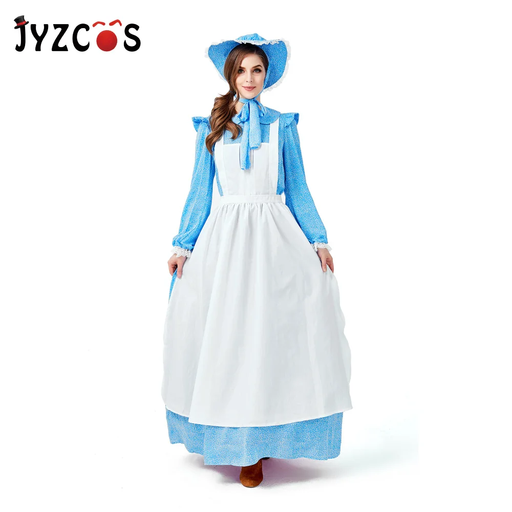 JYZCOS Idyllic костюм горничной вечерние костюмы на Хэллоуин для женщин эпохи