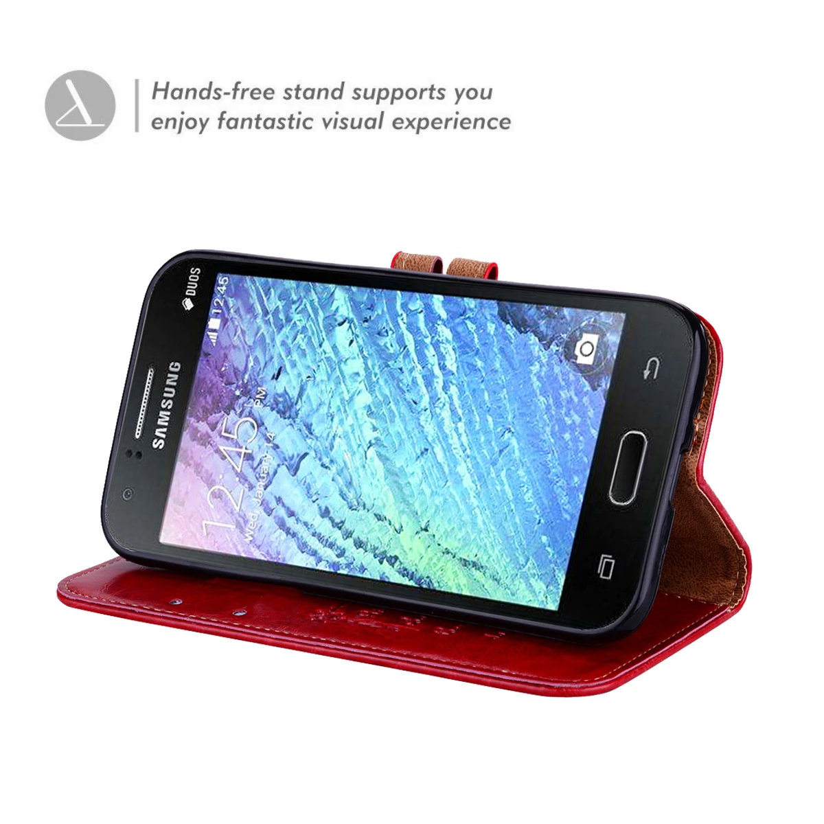Кожаный чехол для samsung J1 Mini SM-J105H J105F цветочный флип-чехол для телефона чехол s для samsung Galaxy J105