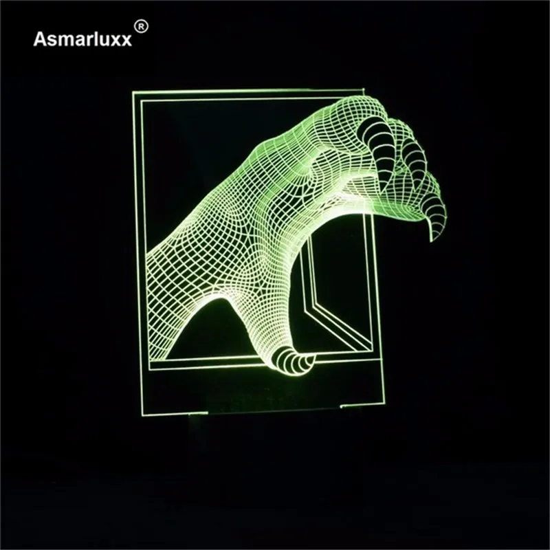 3D динозавром когтями животных светодиодный светильник настроения Бесплатная