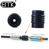 emk 2pc toslink extension coupler adapter digital optical audio female to female cable connector socket