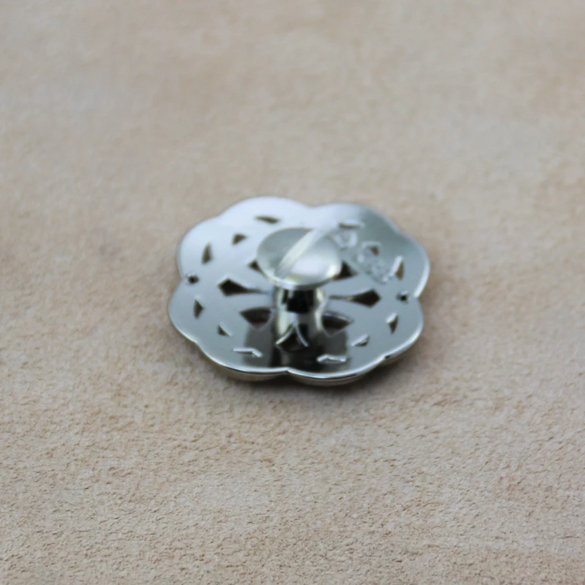 (KBM12) 10 шт 1 1/8 ''(3 0 см) Западная круглая кнопка Saddlery Button Leathercraft Silver|silver silver|silver