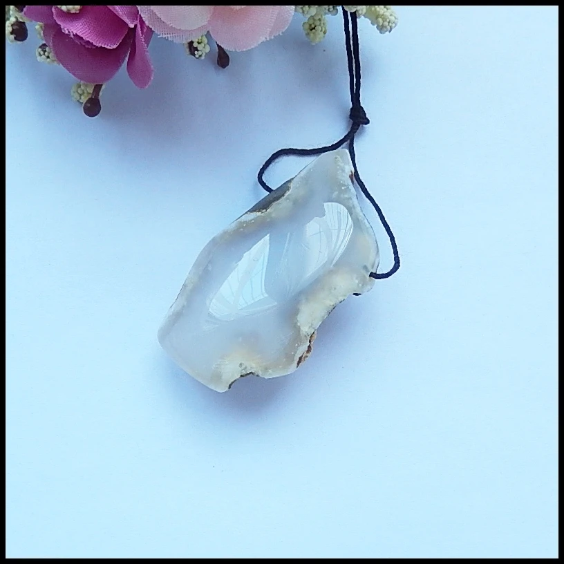 Semi-precious stones Jewelry accessories birthday gift Agate fashion women jewelry Pendant Bead 51X27x7mm 28.8g | Украшения и