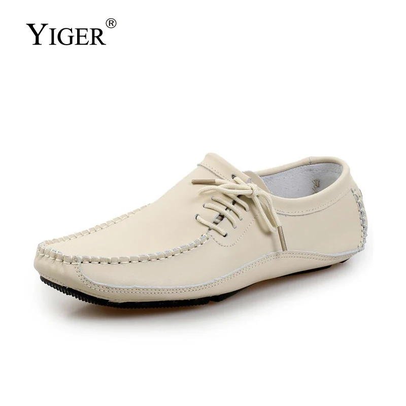 YIGER NEW Men's large size Peas shoes Casual Genuine Leather Loafers handmade driving Four Seasons comfort paragraph 0058 | Обувь