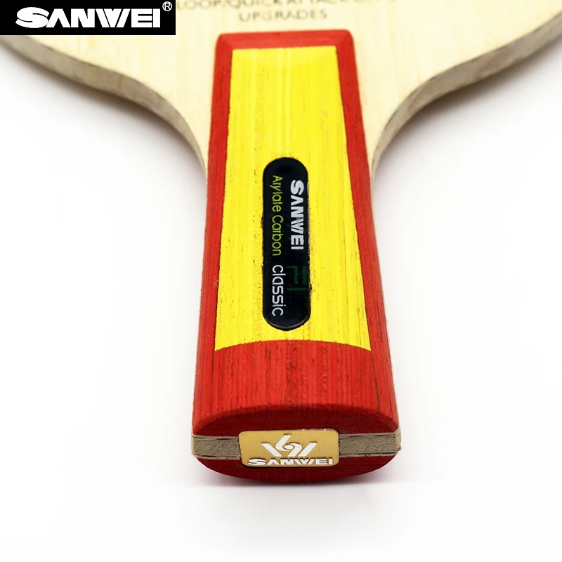 Sanwei F1 Classic (структура visaria ALC) лезвие для настольного тенниса Arylate Carbon пинг понга