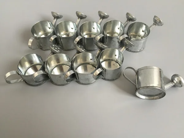 50 шт./лот D3.5XH3cm Минимальная металлическая декоративная игрушка поливки банки