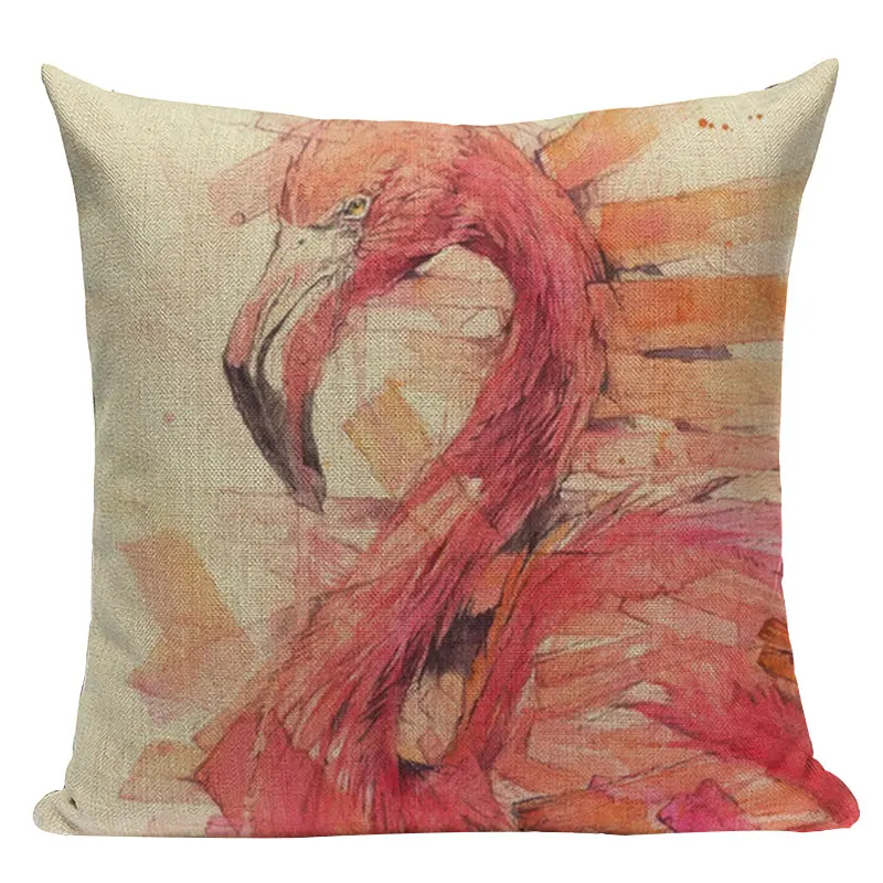 Украшение Скандинавское белье хлопок розовый Фламинго графика Капа Almofada 45 см x