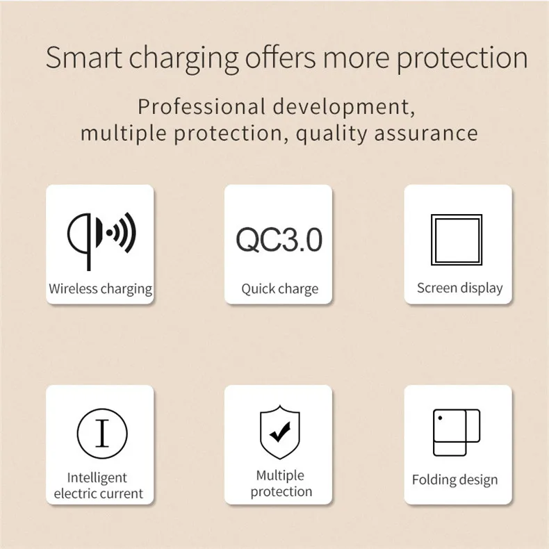 QI Беспроводное зарядное устройство Quick Charge 3,0 Smart usb type C зарядная станция концентратор светодиодный дисплей адаптер питания для быстрой зарядки Настольная лента