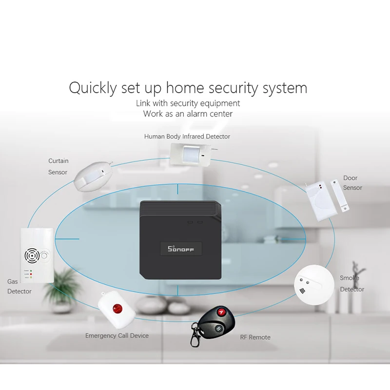 Sonoff RF Bridge 433 мГц WiFi беспроводной умный дом Безопасность Автоматизация