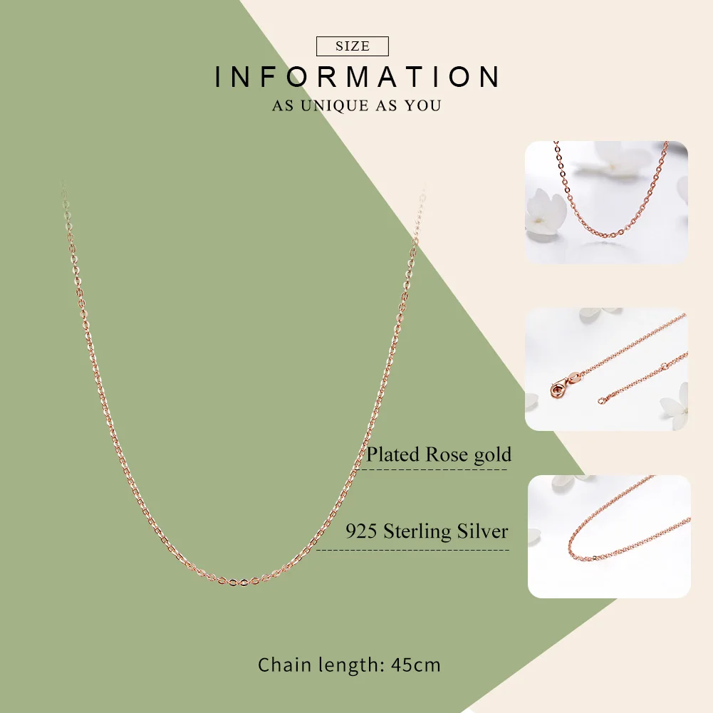 Женское Ожерелье из бисера WOSTU розовое золотое ожерелье стерлингового серебра 925