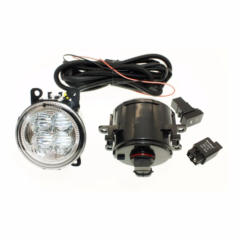 

H11 Wiring Harness Sockets Wire Connector Switch + 2 Fog Lights DRL Front Bumper 5D Lens LED Lamp For Jaguar S-Type / X-Type