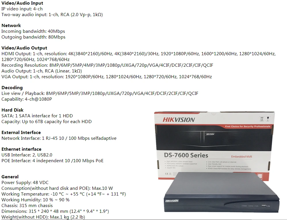 Hikvision 4CH PoE NVR комплект 1080P CCTV система 2MP Пуля IP камера P2P Водонепроницаемый Открытый ИК ночного видения комплект видеонаблюдения