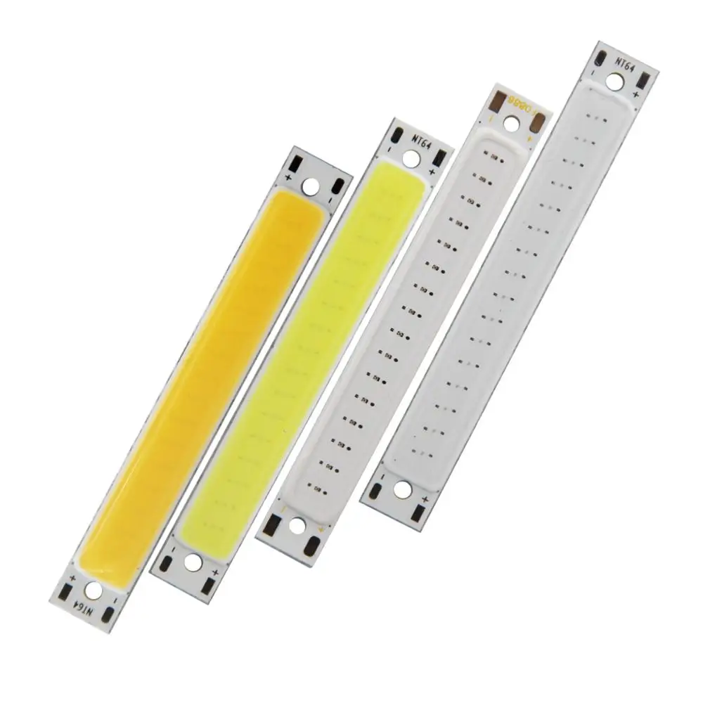 3W 3V 3.7V 1000mA 300LM DC 60x8mm LED COB Strip Warm Cold White Blue Red COB LED light source for DIY Bicycle work lamp